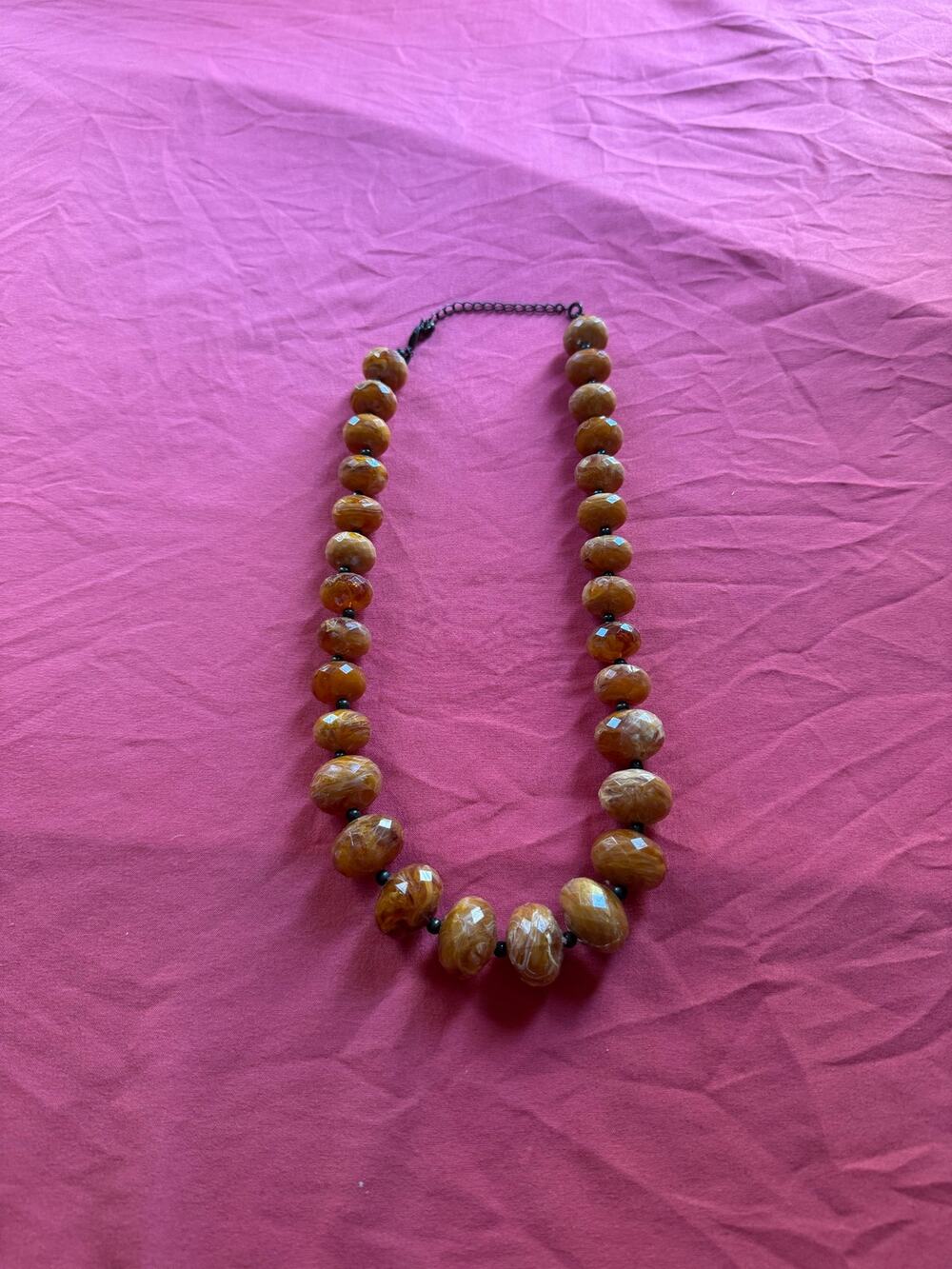 Vintage Avon Chunky Butterscotch Lucite Necklace